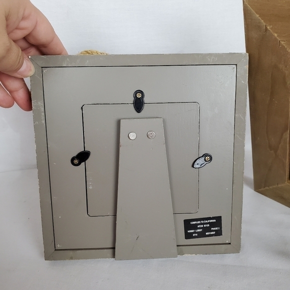 Lot of 2 floral decor wood BoHo photo frames rustic Natural Whimsicle - Picture 9 of 12